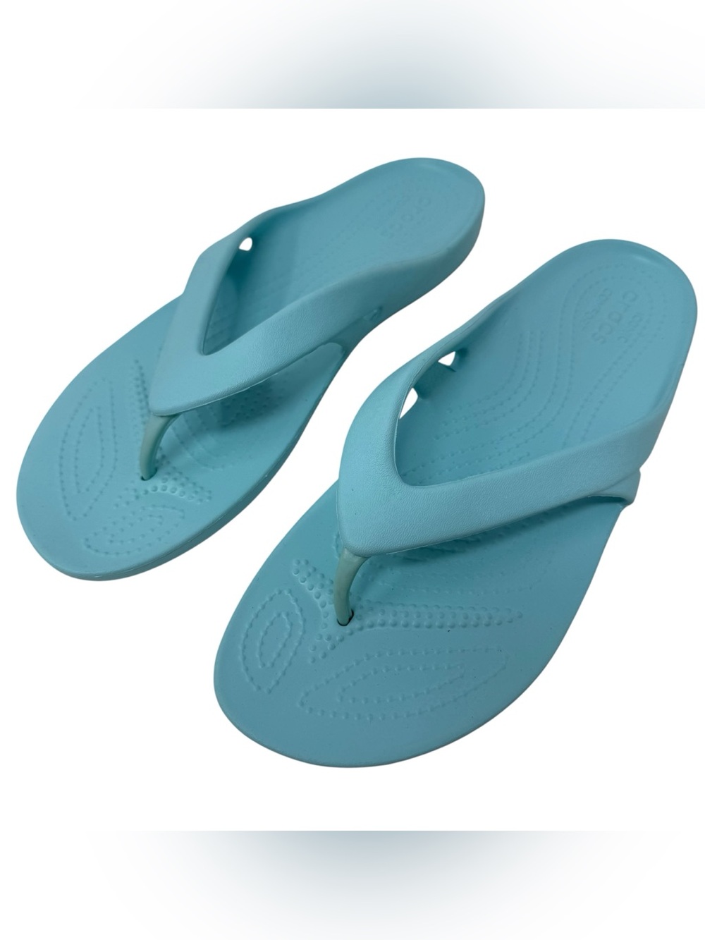 Crocs Kadee II Womens Size 9 Flip Flop Sandals Aqua blue Shoes